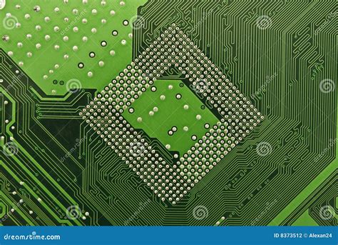computer electronic circuit on a small plate